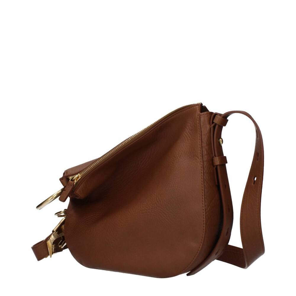 NEW BURBERRY women's leather crossbody bag in brown - Picture 2 of 3